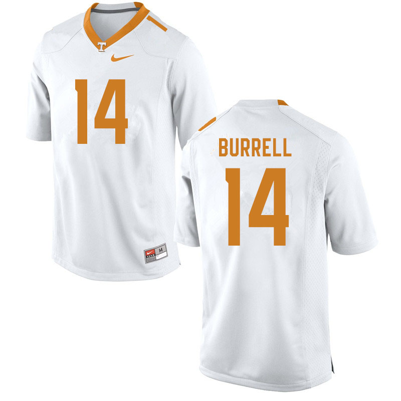 Men #14 Warren Burrell Tennessee Volunteers College Football Jerseys Sale-White - Click Image to Close